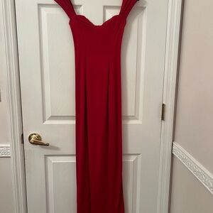 Oh Polly Striking Red Maxi Dress
